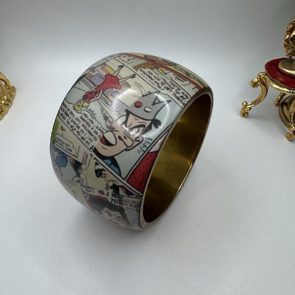 Archie Comics Wide Lucite Bangle Bracelet Retro PopArt Cartoon Statement Jewelry - Picture 8 of 8